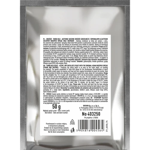 Turbo Koji destilleerimispärm, 50 g (ilma mäskimiseta!) - 2