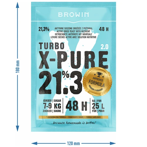Turbo-pärm X-Pure 21,3% 48h, 25 L - 5