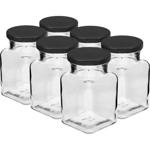 Twist-off purk 150 ml Cztery kąty fi 53 musta kaanega, 6 tk