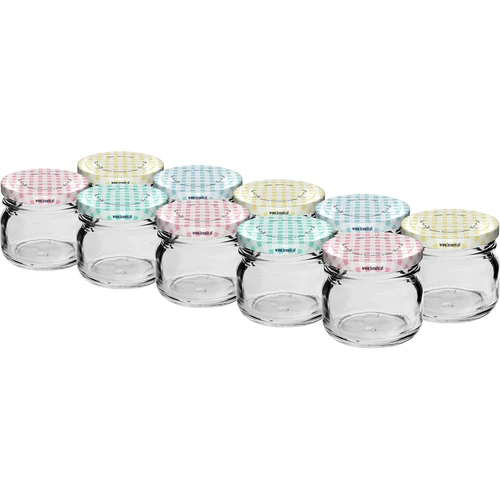 Twist-off purk 30 ml värvilise kaanega fi 43 - 10 tk.