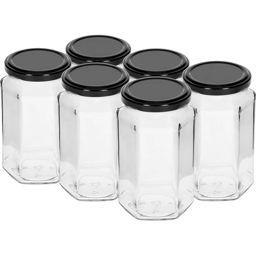 Twist-off purk 385 ml musta kaanega Ø 63, 6 tk.
