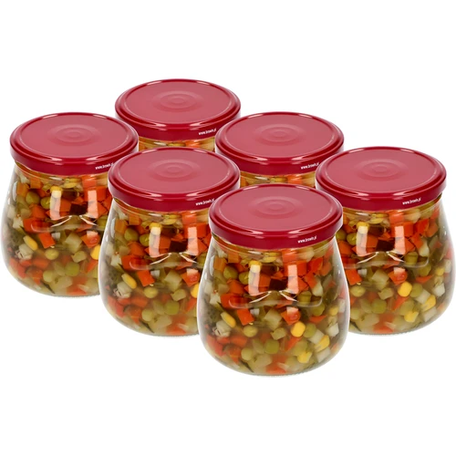 Twist-off purk 500 ml "Tagurpidi Amfora" bordoopunase kaanega fi 82/6, 6 tk. - 3