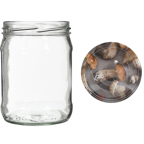 Twist-off purk 500 ml värvilise kaanega fi82/6 - 6 tk - 8