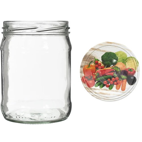 Twist-off purk 500 ml värvilise kaanega fi82/6 - 6 tk - 9