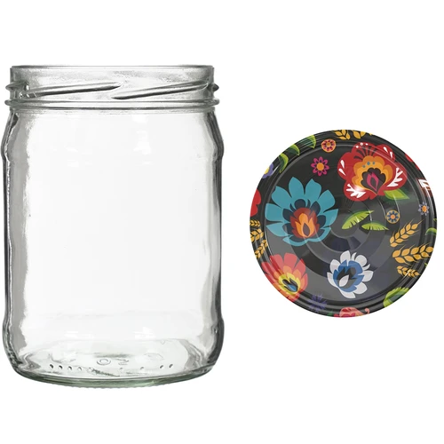 Twist-off purk 500 ml värvilise kaanega fi82/6 - 6 tk - 7