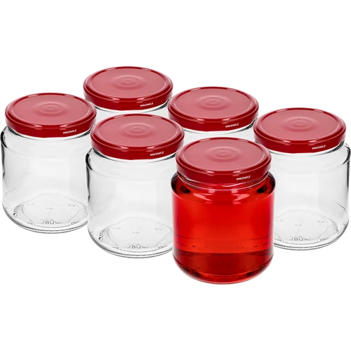 Twist-off purk, grubasek 580 ml bordoovärvi kaanega fi82/6, 6 tk. - 2