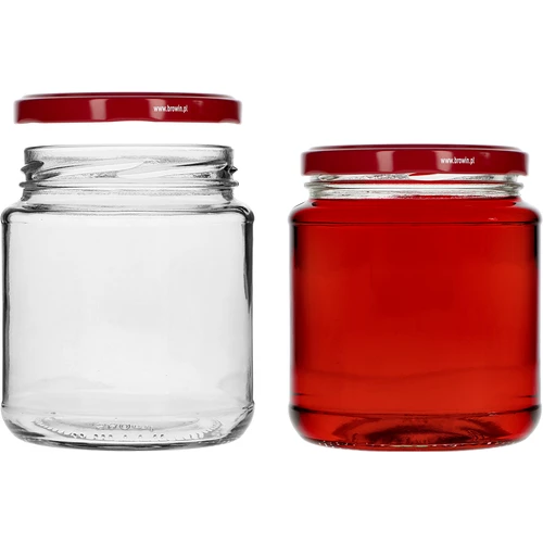 Twist-off purk, grubasek 580 ml bordoovärvi kaanega fi82/6, 6 tk. - 3