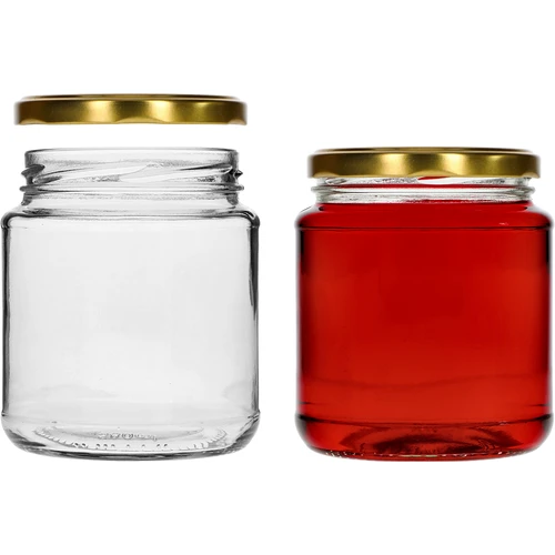 Twist-off-purk, grubasek 580 ml kuldse kaanega fi82/6, 6 tk. - 3