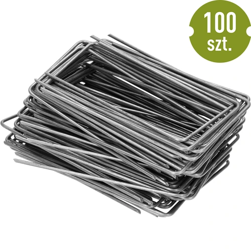 U-kujulised terasest agrotekstiili kinnitusklambrid – 100 tk. - 4