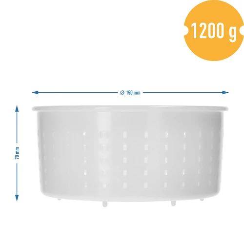 Ümmargune juustuvorm Ø15 x 7cm 1200 g jaoks - 7