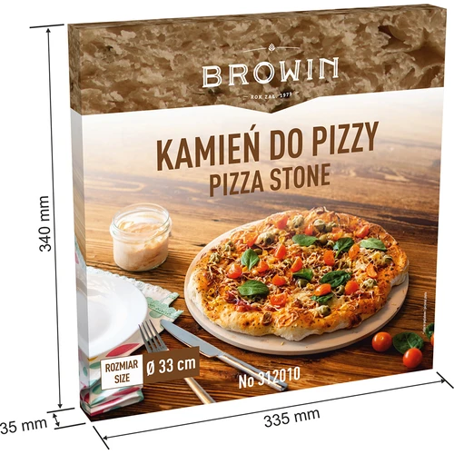Ümmargune pitsakivi, valmistatud kordieriidist, läbimõõt 33 cm - 8