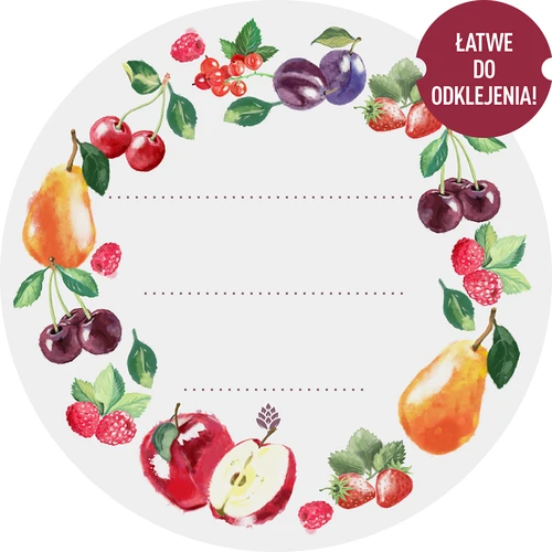 Ümmargused etiketid fi 50 mm kaantele/purkidele - 20 tk