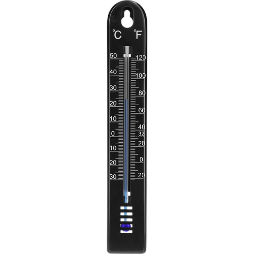 Universaalne termomeeter (-30 kuni +50 °C), 17 cm, must