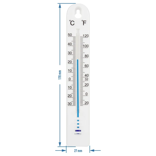 Universaalne termomeeter (-30 kuni +50 °C), 17 cm, valge - 2