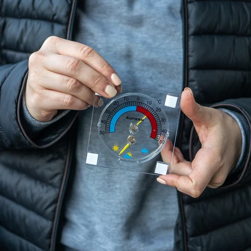 Universaalne termomeeter hügromeetriga, läbipaistev, isekleepuv (-50 °C kuni +50 °C) - 5
