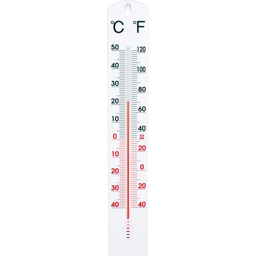 Universaalne valge termomeeter (-40°C kuni +50°C) 40 cm