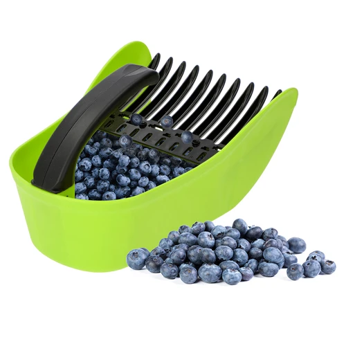 Väikeste marjade korjaja, roheline, plastikust - 5