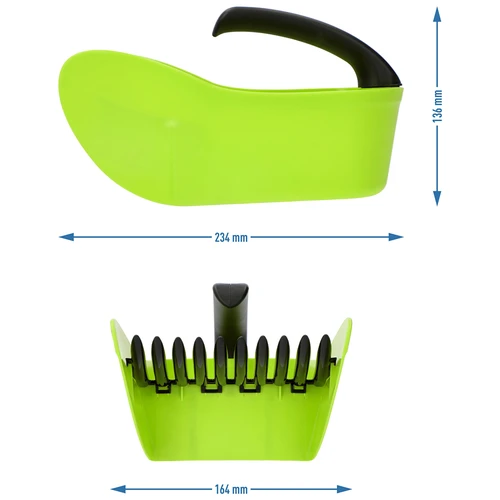 Väikeste marjade korjaja, roheline, plastikust - 9