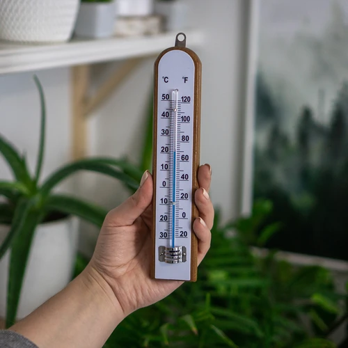 Valge skaalaga toatermomeeter (-30°C kuni +50°C) 20 cm - 3