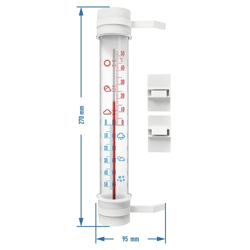 Välitermomeeter (-50°C kuni +50°C) 23 cm, assorti, Poola tootmine - 2