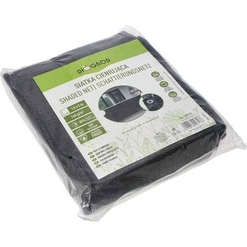 Varjutusvõrk (80%, 140 g/m2) 1,5 x 5 m, grafiitne - 2