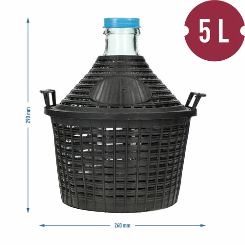 Veiniballoon 5 L plastikkorviga - 6