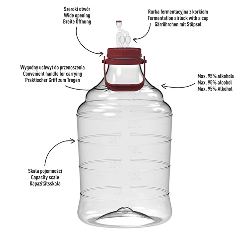 Veiniballoon kerge, purunemiskindel, käepidemega, 25 L - 4