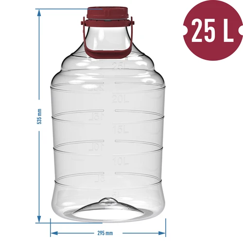 Veiniballoon kerge, purunemiskindel, käepidemega, 25 L - 6