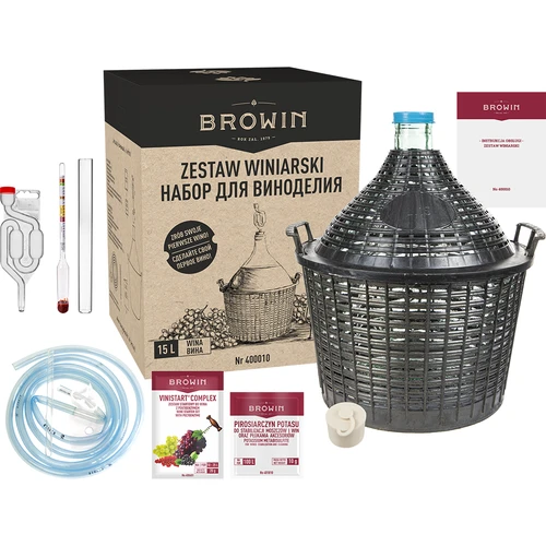 Veinivalmistuskomplekt 15 L klaasballooniga