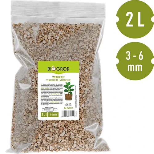 Vermikuliit toataimedele ja aianduseks, 2 L - 3