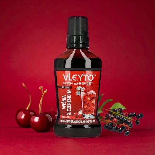 VLEYTO Hapukirss & Toomingas – maitseessents looduslike aroomidega, 250 ml - 4