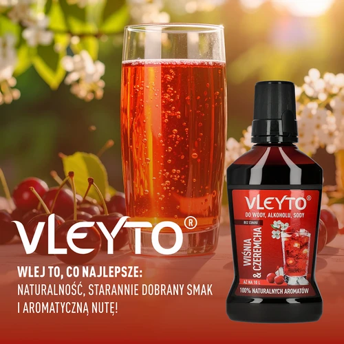 VLEYTO Hapukirss & Toomingas – maitseessents looduslike aroomidega, 250 ml - 6