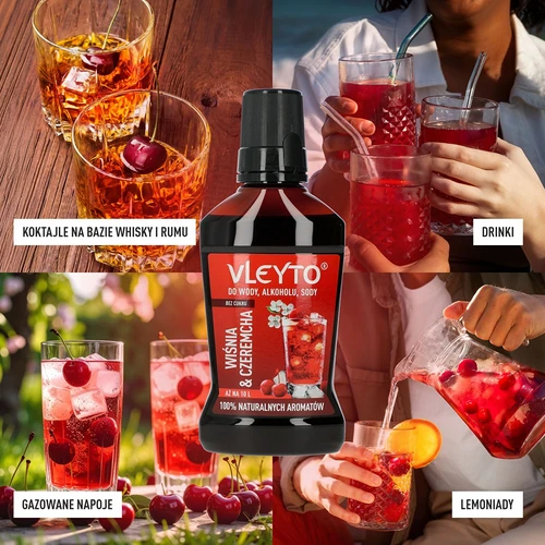 VLEYTO Hapukirss & Toomingas – maitseessents looduslike aroomidega, 250 ml - 7