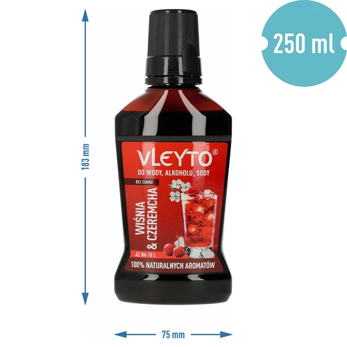 VLEYTO Hapukirss & Toomingas – maitseessents looduslike aroomidega, 250 ml - 5