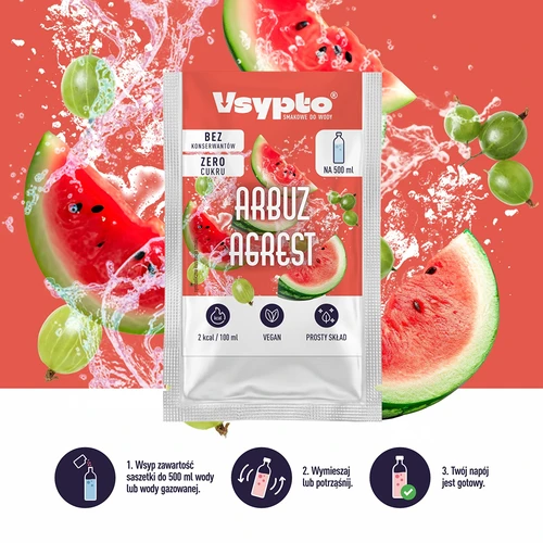 VSYPTO arbuusi-karusmarja maitsega, 3 g - 6
