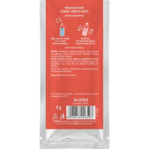 VSYPTO arbuusi-karusmarja maitsega, 9 g - 3