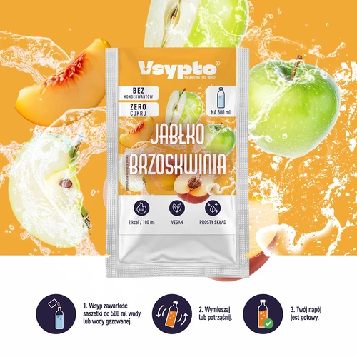 VSYPTO õuna-virsiku maitsega, 3 g - 6
