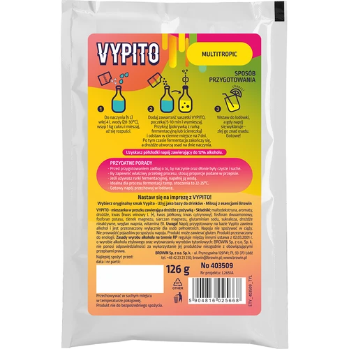 VYPITO 12%, kotike 18 kokteili jaoks – Multitropic, 126 g - 2