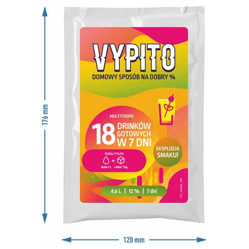 VYPITO 12%, kotike 18 kokteili jaoks – Multitropic, 126 g - 4