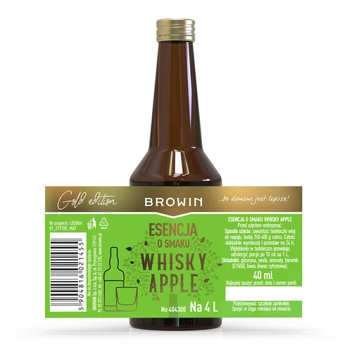 Whisky Apple maitseessents – 40 ml, 4 L jaoks - 4