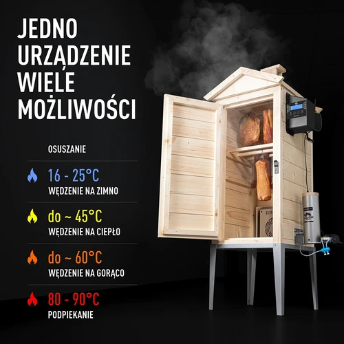 Wi‑Fi-ga suitsuahi, 200 L - dragON WOOD 100IQ elektrilise küttemooduli ja juhtseadmega - 5